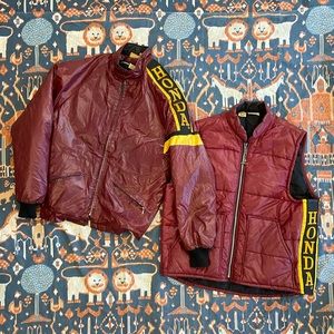 HONDA RACING 🏁Vintage Hondaline his and hers set! Lined jacket and vest